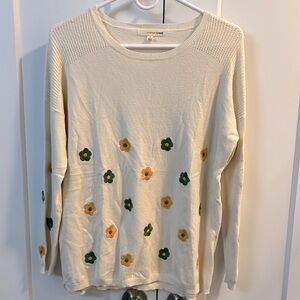Flower Print Sweater - Orange Creek